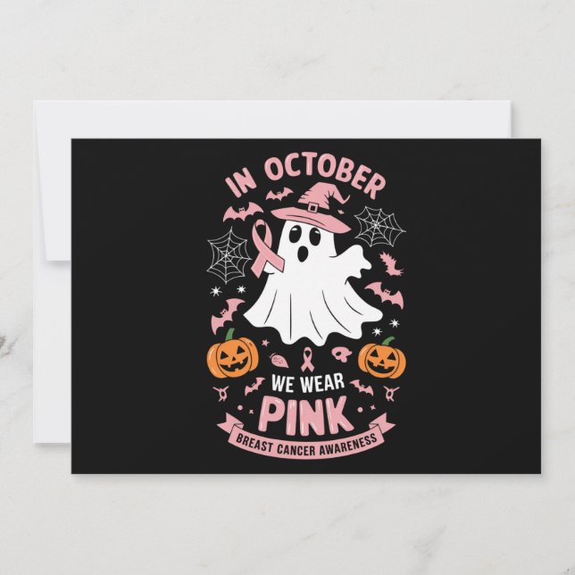 Invitation En Octobre Nous Portons Le Ghost Ghost Witch Cance (Devant)