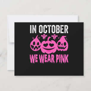 Invitation En Octobre Nous Portons Rose Cancer Sein Citrouill