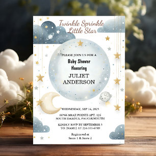 Invitation En Parties scintillant Twinkle Twinkle Little Star