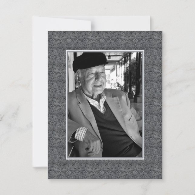 Invitation En photo d'avis de la mort de souvenir de Memoriam (Devant)