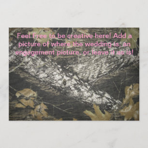 Invitation en rose et en camo