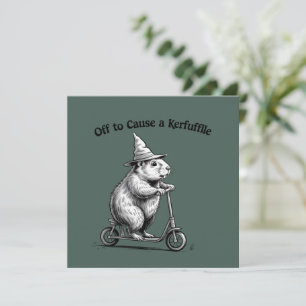 Invitation En route pour causer une pagaille drôle de trottin