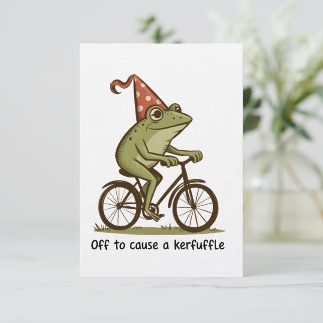 Invitation En route pour causer une pagaille Grenouille Sarca (Debout devant)