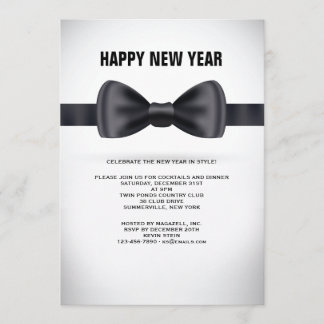 Invitation en soie noire de cravate d'arc
