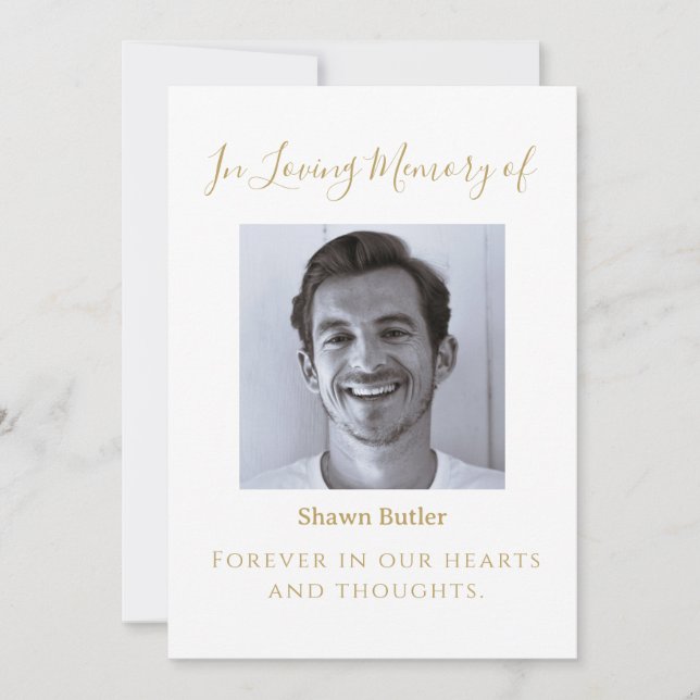 Invitation En Souvenir, Élégant Panneau de Mariage (Devant)