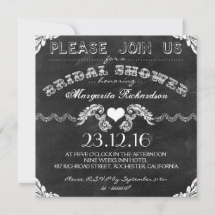 invitation en tableau noir