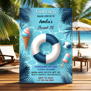 Invitation En tant que garçon Ado amusant Adulte Pool Party S