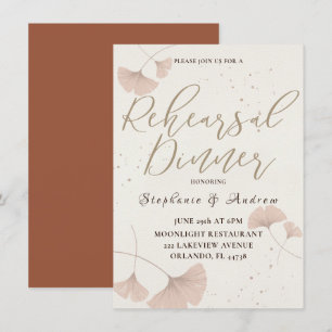 Invitation en terre cuite pour dîner de répétition