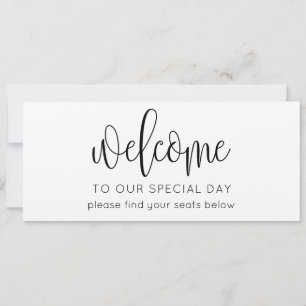 Invitation En-tête de bienvenue pour plan de table de mariage