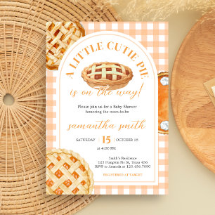Invitation En vichy Baby shower Little Cutie Pie