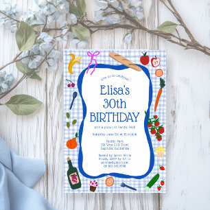 Invitation en vichy Pique-nique Moderne Cute PERSONNALISÉE AN