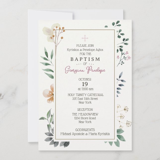 Invitation encadrée Georgina (Devant)