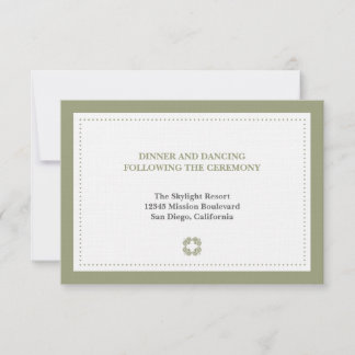 Invitation Enceinte de réception de mariage à bordure pointil