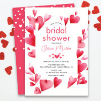 Invitation Enchantant Coeurs nuptiale Douche