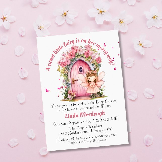 Invitation Enchantante Petite Fée Baby shower (Créateur téléchargé)
