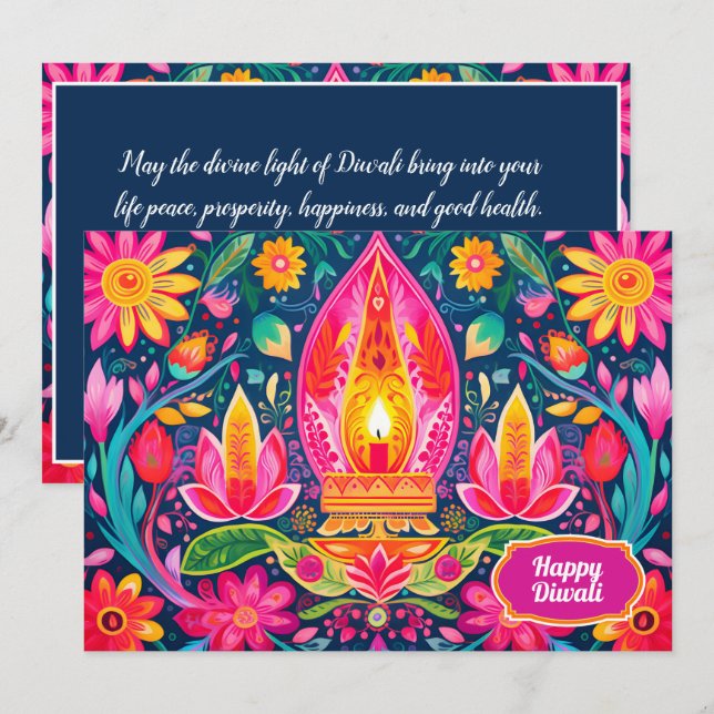 Invitation Enchanted Diwali Gardens card (Devant / Derrière)