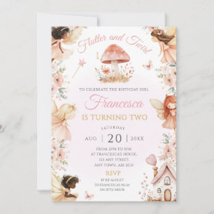 Invitation Enchanted Fairy Garden Anniversaire Fête Invitatio