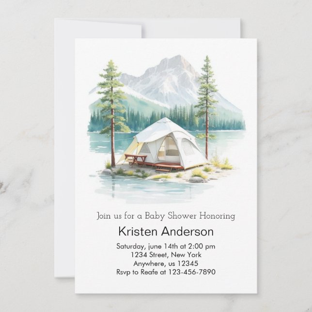 Invitation Enchanted Forest Adventure Await Baby shower (Devant)