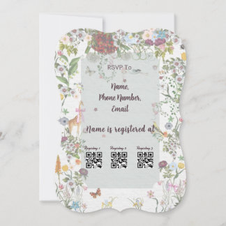 Invitation Enchanted Garden Baby shower