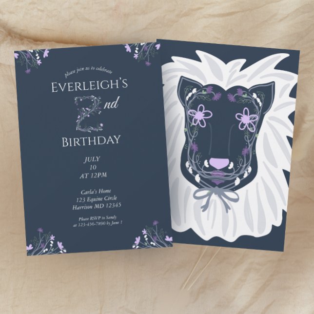 Invitation Enchanted Jungle Lion Second Birthday (Créateur téléchargé)