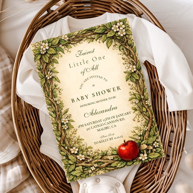 Invitation Enchanted Woodland Storybook Baby Shower (Créateur téléchargé)