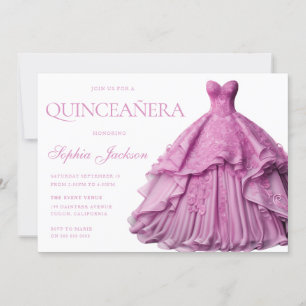 Invitation Enchantée Lavande Purple Robe Gown Quinceanera