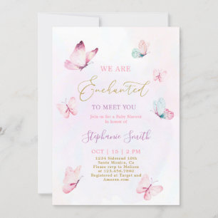 Invitation Enchantée Pour Vous Rencontrer Fille Baby shower