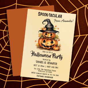 Invitation Enchanter Citrouille sorcière Casquette mignon Hal