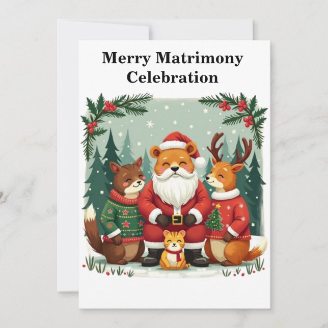 Invitation Enchanting Woodland Christmas  (Devant)