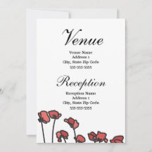 Enclos de lieu de mariage floral avec coquelicots