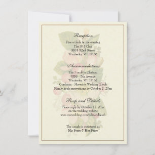Invitation Enclosure simple et élégant de réception de mariag