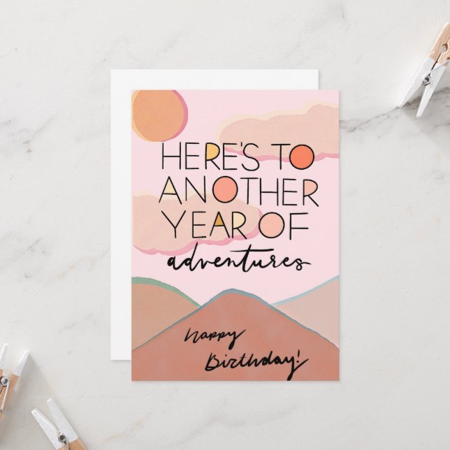 Invitation Encore une année d'aventures (Devant/Arrière en situation)