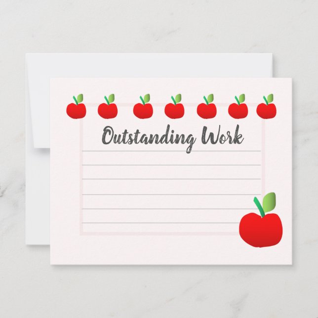 Invitation Encouragement Apple de l'enseignant pour enfants (Devant)