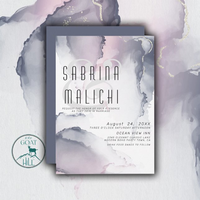 Invitation Encre d'alcool à pâte molle à papier (Créateur téléchargé)