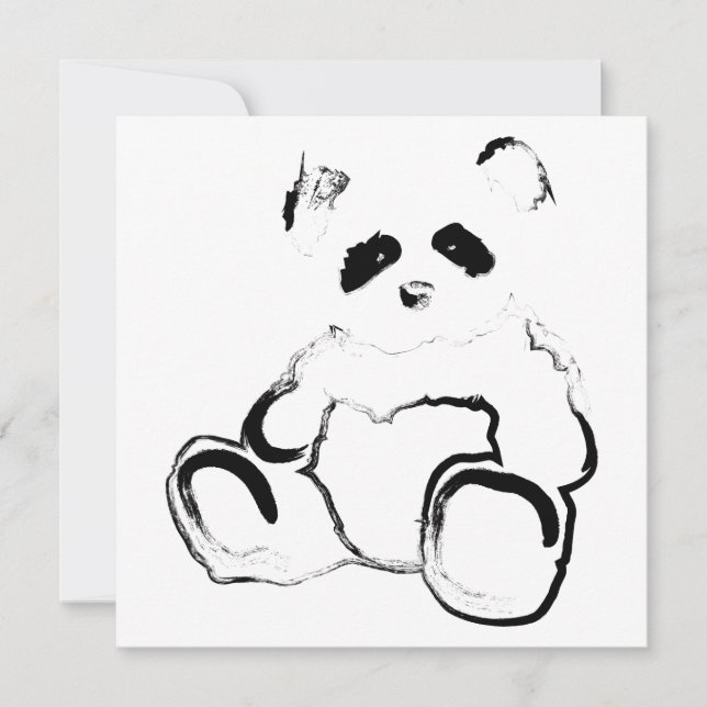 Invitation encre de panda (Devant)