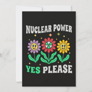 Invitation Énergie nucléaire oui s'il vous plaît fleurs souri