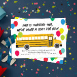 Invitation Enfant Anniversaire de l'école Jaune Bus Party<br><div class="desc">Pour l'enfant qui aime les bus scolaires jaunes,  cette invitation à la fête d'anniversaire fera sûrement sourire tout le monde et donnera le ton d'une fête joyeuse avec des ballons colorés et beaucoup de détails de bus.</div>