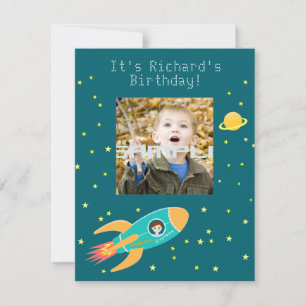 Invitation Enfant astronaute à la fête d'anniversaire de la l
