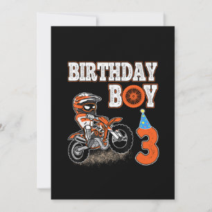 Invitation Enfant de 3 ans - Enfant d'anniversaire - Vélo de