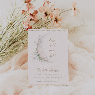 Invitation Enfant de la Lune Baby Shower Bohème Hippie