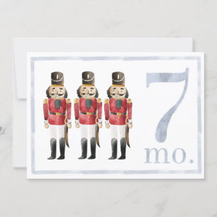 Invitation Enfant Garçon Aquarelle Jalon Sept Mois Vieux Cart