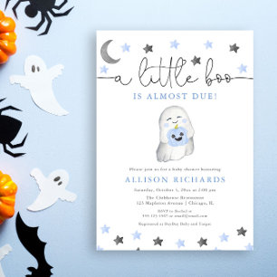 Invitation Enfant garçon halloween tomber baby shower fantôme