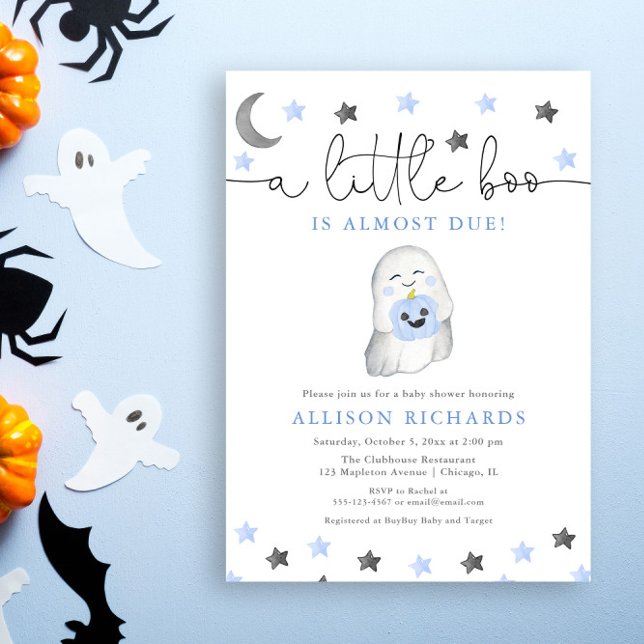 Invitation Enfant garçon halloween tomber baby shower fantôme (Créateur téléchargé)