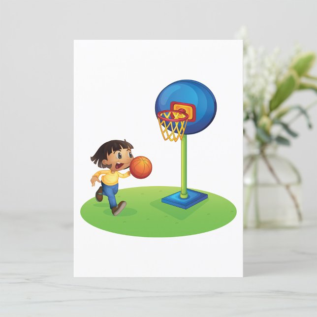 Invitation Enfant Jouer au basket-ball avec Hoop Fun Sports (Créateur téléchargé)