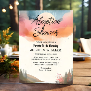 Invitation Enfant Vieux Fils Boho Amusants Jour d'Adoption Ba
