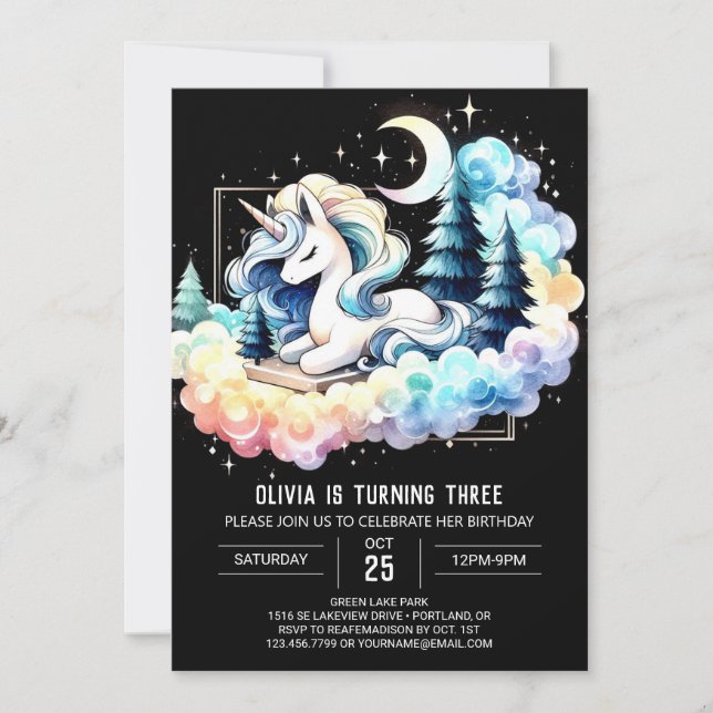 Invitation Enfants adorables Cheval Anniversaire (Devant)