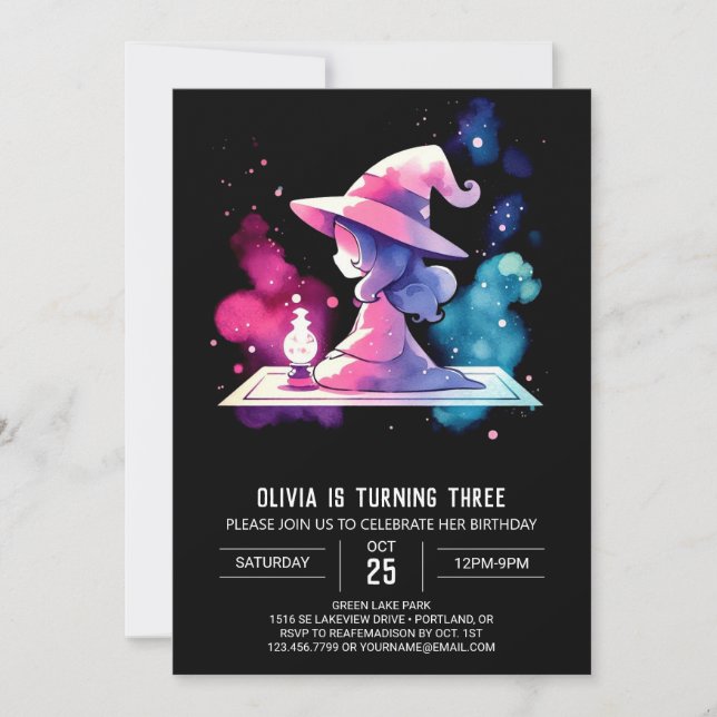 Invitation Enfants Assistant Whimsical Anniversaire (Devant)