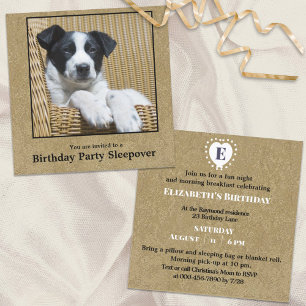 Invitation Enfant's Birthday Chien Chien Chien Personnalisé P