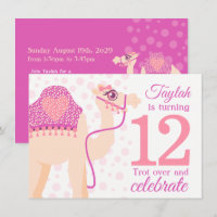 Enfants chameau équitation 12e anniversaire invita