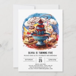 Invitation Enfants colorés Chocolat Anniversaire